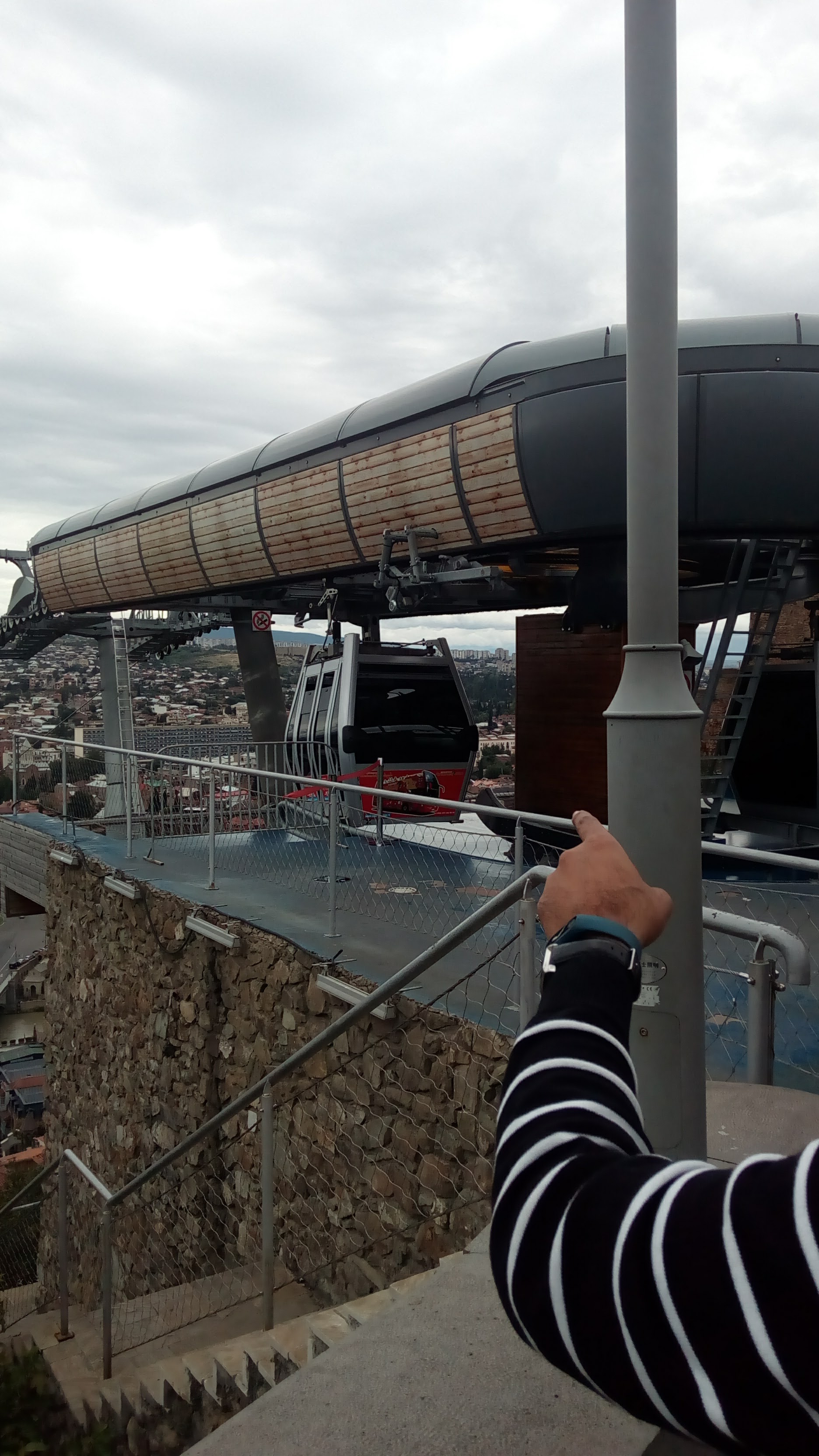 Cable Car Tbilisi at the top station 